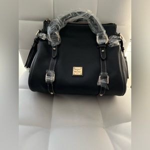 Dooney and Bourke black pebbled leather satchel nwt